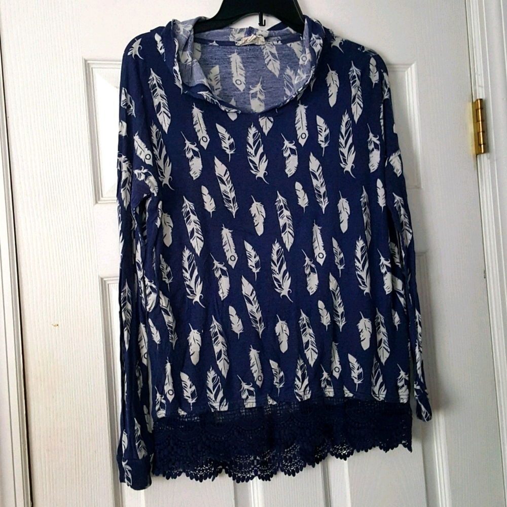Bohemian feather hoodie‎ S